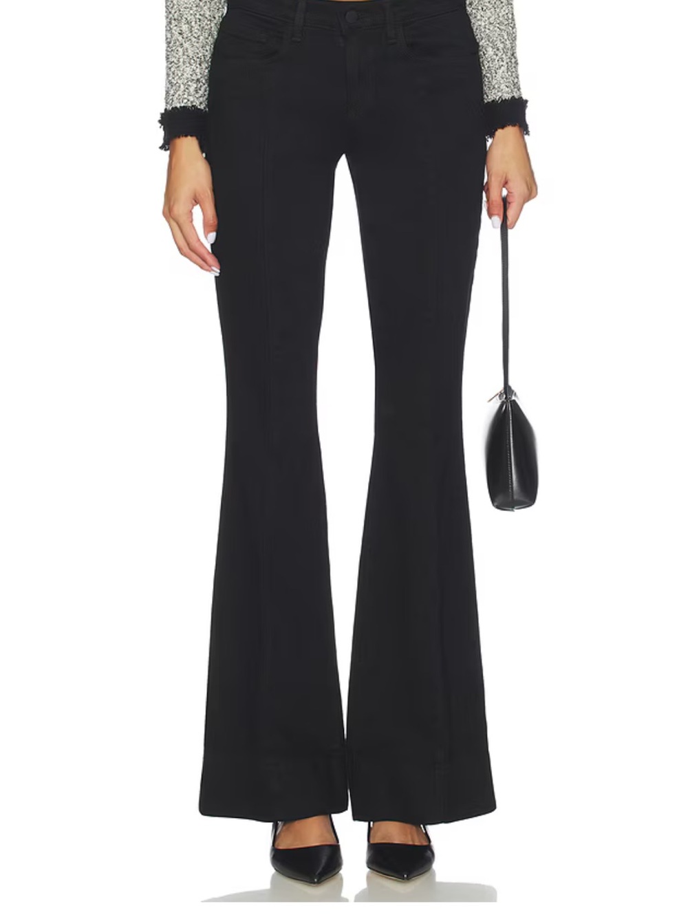 L’Agence Black Flare Jeans Y2K 70s Fall Capsule Quiet Luxury Size 25